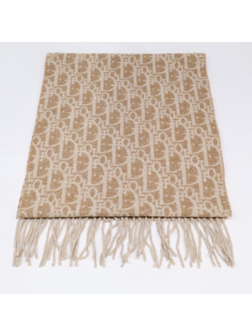 Dior Trotter Pattern Cashmere Wool Scarf - Picture 3 of 6